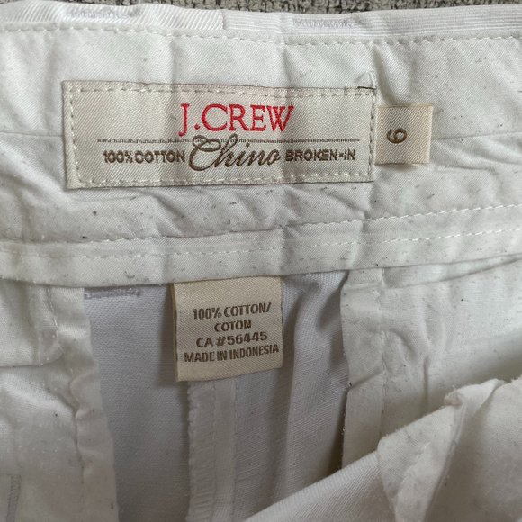 J Crew Cotton White Shorts Size 6 (White) - Picture 2 of 3
